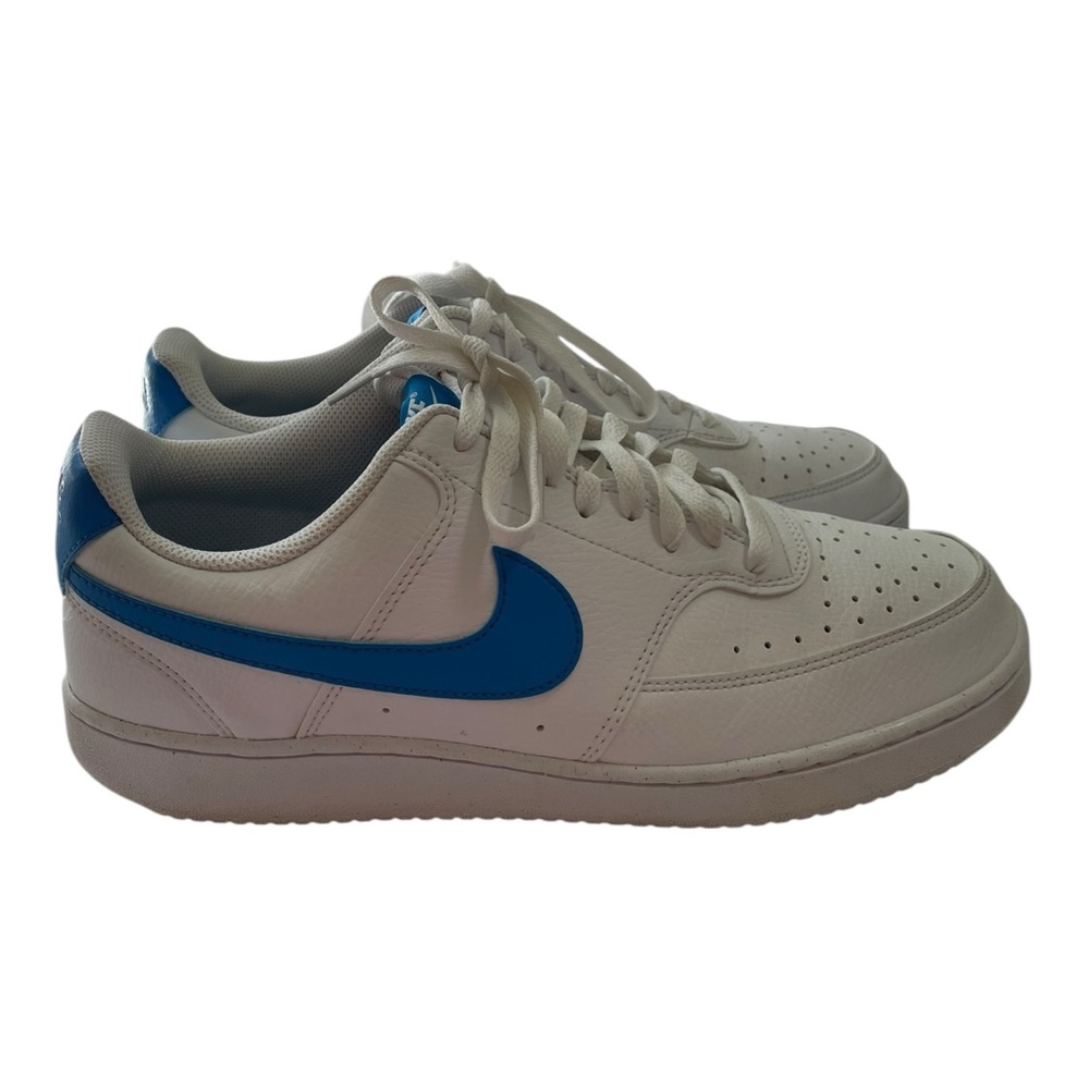 Nike White Blue Men Sneaker Classic Athletic Shoes Footwear Streetwear Sz 11.5
